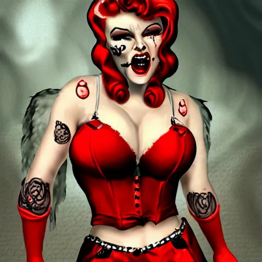 Prompt: Pinup Horror Ultra Realistic Demonic