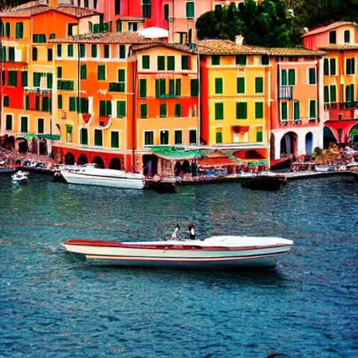 Prompt: Portofino in the style of Ed Hopper