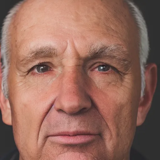 Prompt: close up photographic portrait of a 6 0 year - old professional man. studio lighting.