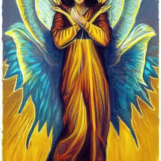 Image similar to archangel auriel holding your hand