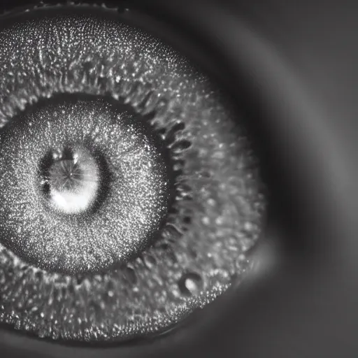 Image similar to of an human eye with a galaxy inside, macro shot, ultra realistic, 50mm lens