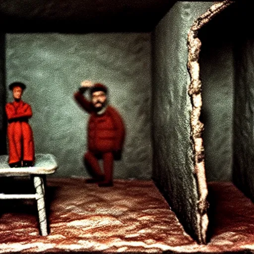 Image similar to life in the soviet gulag claymation by jan svankmejer, hyperrealistic, aesthetic, masterpiece