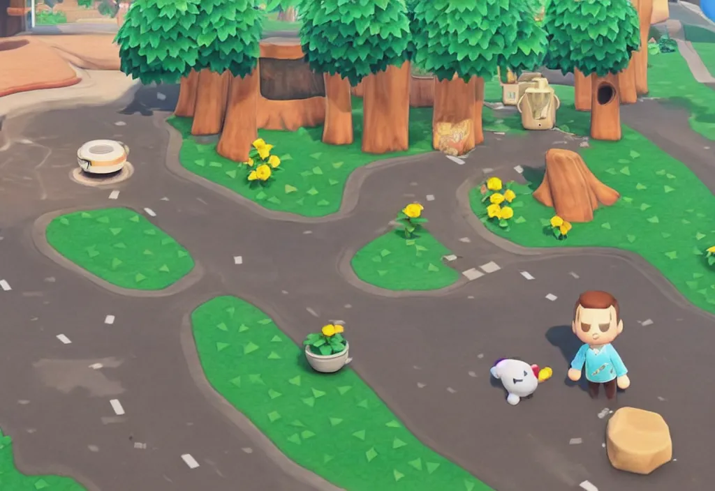 Image similar to elon musk in animal crossing, elon musk in the video game animal crossing, gameplay screenshot, close up, 3 d rendering. unreal engine. amazing likeness. very detailed.