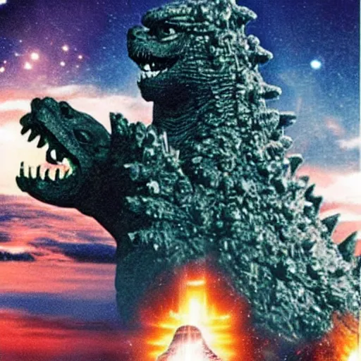 Prompt: godzilla in outer space!!!!!