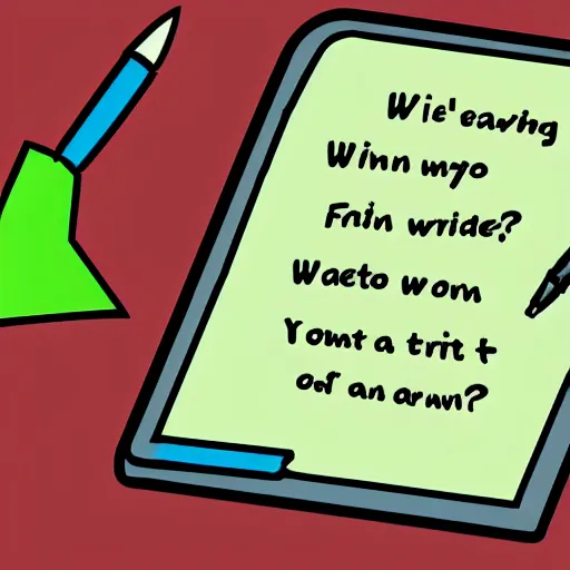 Image similar to wikihow illustration explaining the art of prompt writing