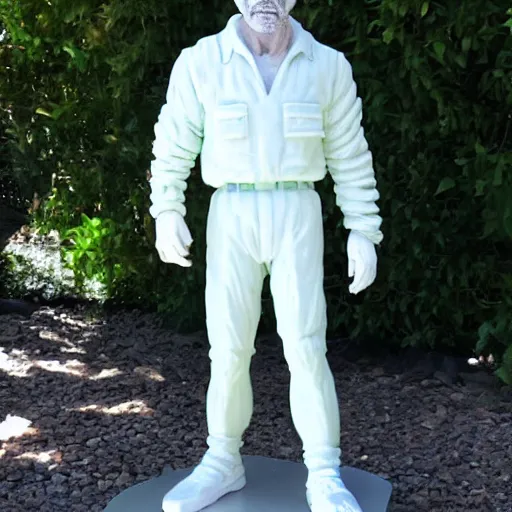 Image similar to walter white full body marble sculpture