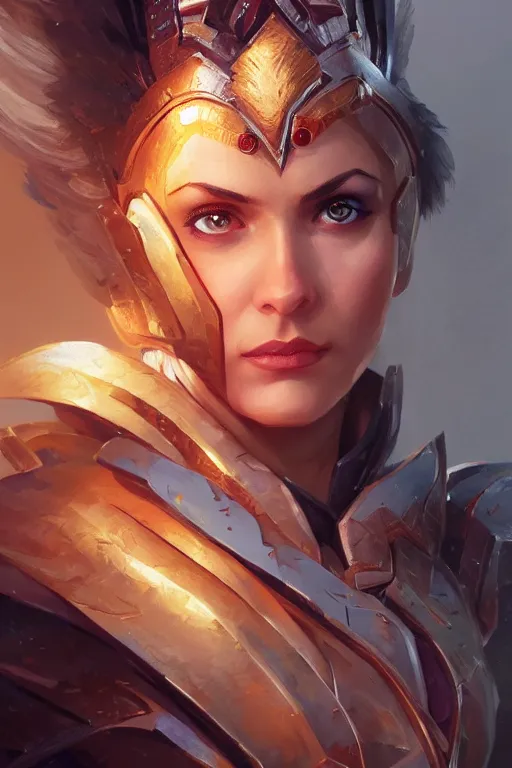 Image similar to amazon valkyrie athena, d & d, fantasy, portrait, highly detailed, headshot, digital painting, trending on artstation, concept art, sharp focus, illustration, art by artgerm and greg rutkowski and magali villeneuve