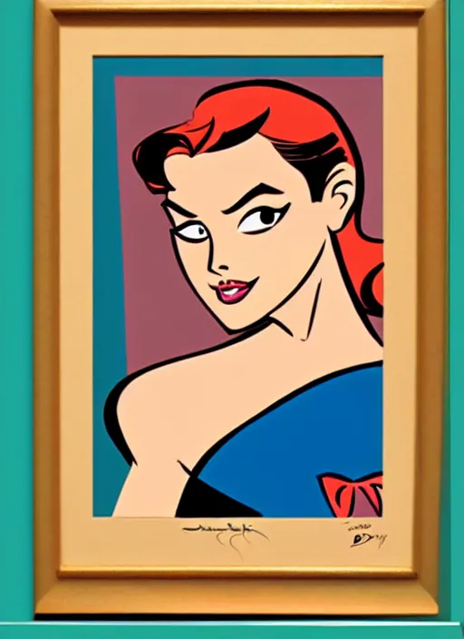 Image similar to a portrait of a pretty young lady by darwyn cooke