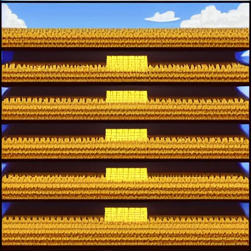 Image similar to stairways to heaven made of bananas. smooth. digital art by meeple