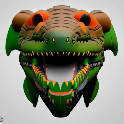 Image similar to cyborg crocodile but minimalistic corporative art, colorful, v - ray, trending on artstation, minimalism