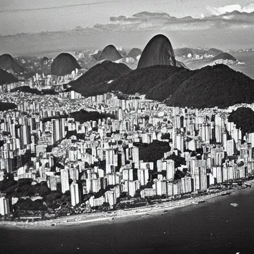 Prompt: 1960s photograph of rio de janeiro