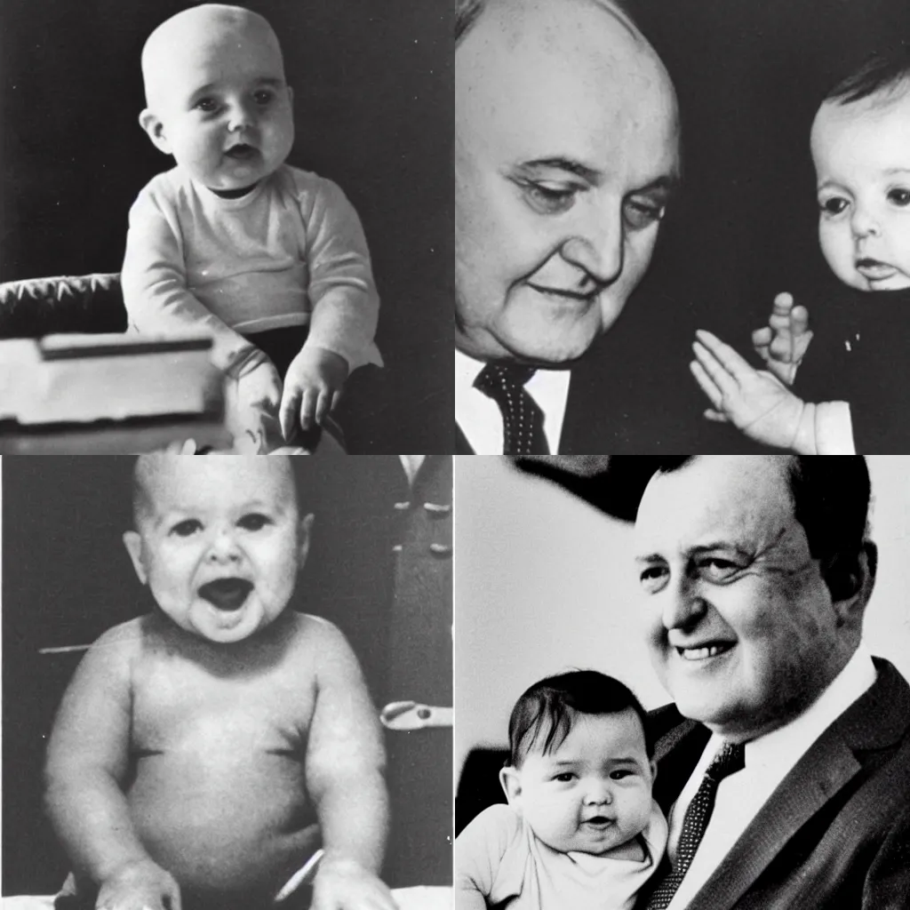 Prompt: baby gorbachev, historic photo