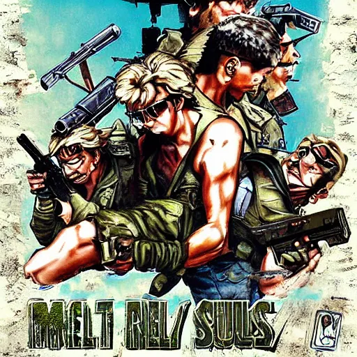 Prompt: a photorealistic movie poster for Metal Slug in the style of an 80s action blockbuster.