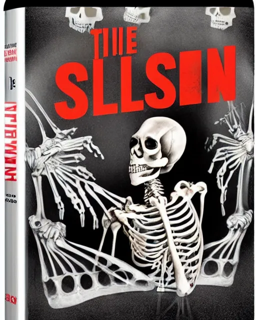 Prompt: 'the skeleton that kissed me' blu-ray DVD case still sealed in box, ebay listing