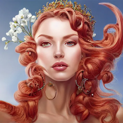 Prompt: a_realistic_liquid_queen_with_a_decorated_dress_made_of_white_pearlshighly_detailed_digital_painting_Trending_on_artstationHD_quality_by_artgerm, Botticelli style H 1024 W 1024