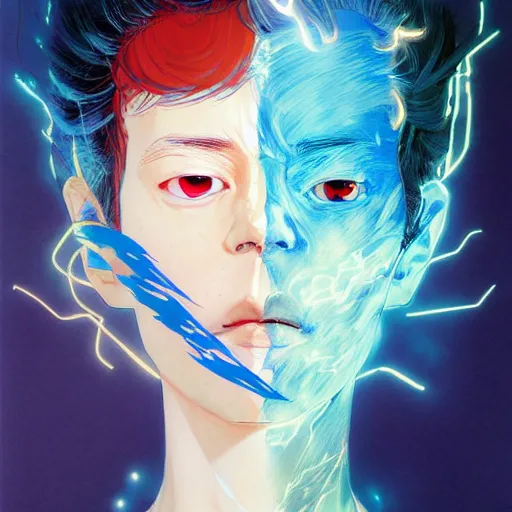 Prompt: prompt : azure lightning portrait soft light painted by james jean and katsuhiro otomo and erik jones, inspired by evangeleon anime, smooth face feature, intricate oil painting, high detail illustration, sharp high detail, manga and anime 1 9 9 9