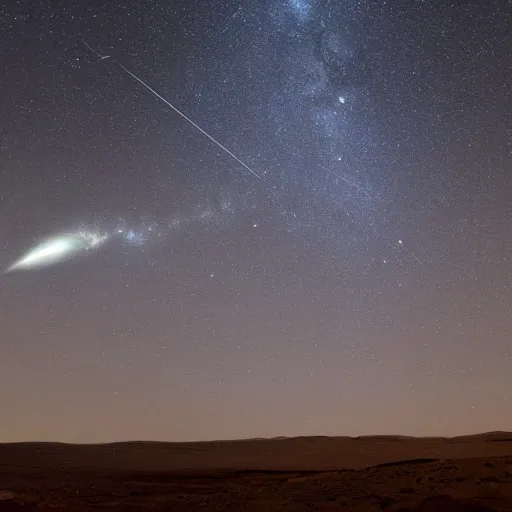 Image similar to perseid meteor shower viewed from mars