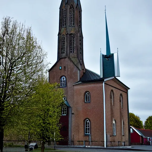 Prompt: budolfi church, aalborg, denmark