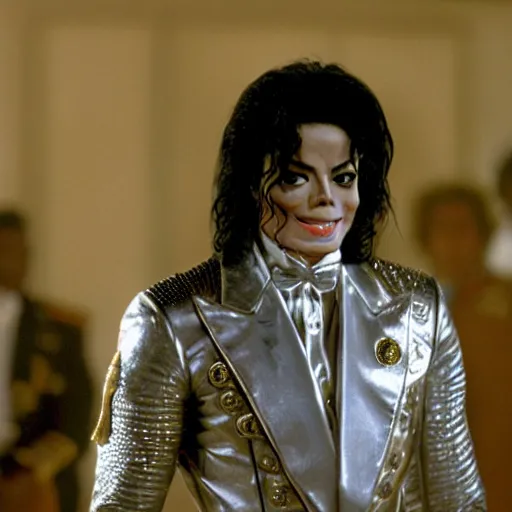 Prompt: michael jackson as king king, movie still, 8 k