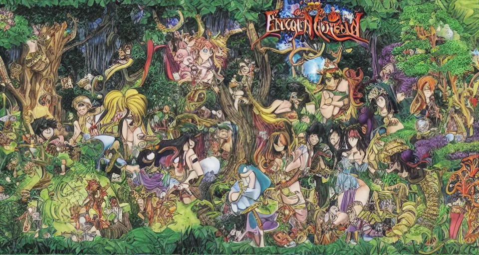 Image similar to Enchanted and magic forest, by Eiichiro Oda