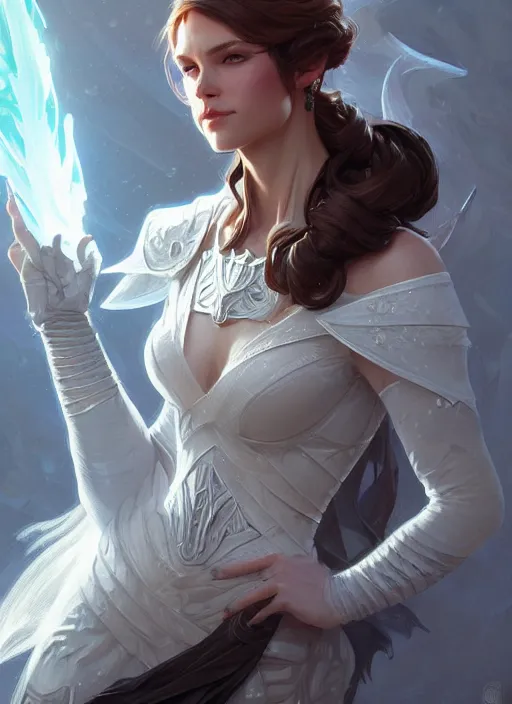 Image similar to iceman, d & d, fantasy, intricate, elegant, highly detailed, digital painting, artstation, concept art, matte, sharp focus, illustration, hearthstone, art by artgerm and greg rutkowski and alphonse mucha