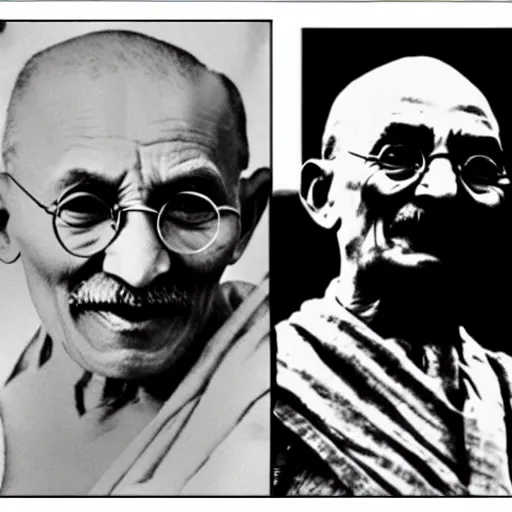 Prompt: Mahatma Ghandi nuking America