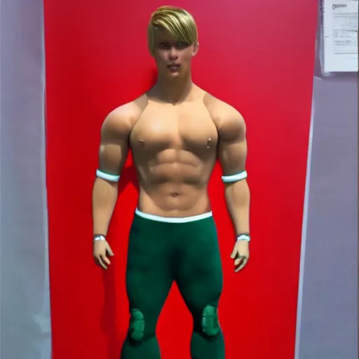 Image similar to muscular buff life sized ken doll also as a male android