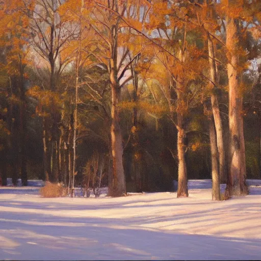 Image similar to beautiful oil painting of wiley park galva by olaf krans