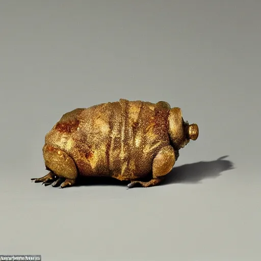 Image similar to a tardigrade that has the texture of a baked potato