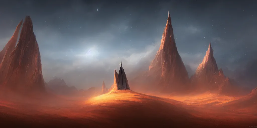 Prompt: The lone spire by Jessica Rossier