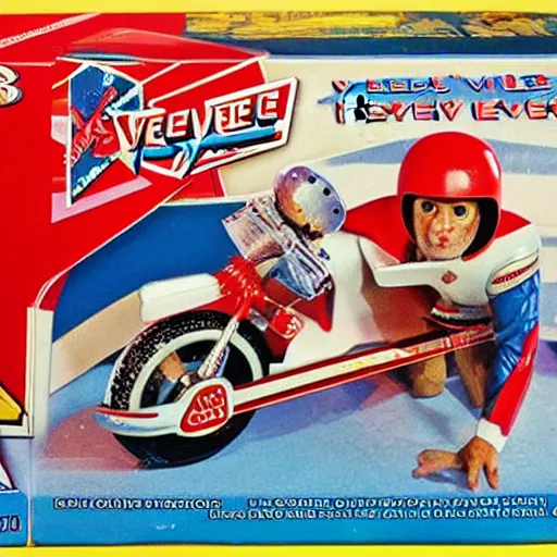 Prompt: evel knievel bar fight playset, by playskool, by mattel, for kids, j. c. penny wish book 1 9 8 2