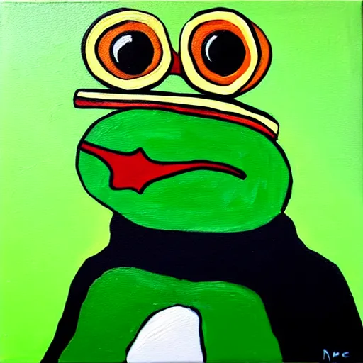 Image similar to pepe renesance painting