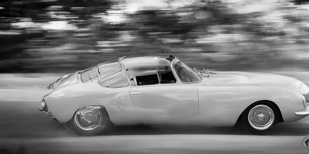 Image similar to photograph, 1958 FERRARI 250 GT, by Peter Singhof, press release, cinematic, PCH, california coast, 8k, depth of field, bokeh.