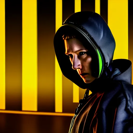 Image similar to digital art of a techwear woman holding a shotgun, holding shotgun down, closeup, on the rooftop of a futuristic city at night, sigma 85mm f/1.4, 4k, depth of field, high resolution, full color, award winning photography, Kill Bill, John Wick, Die Hard, movies with guns, movie firearms, trending on art station