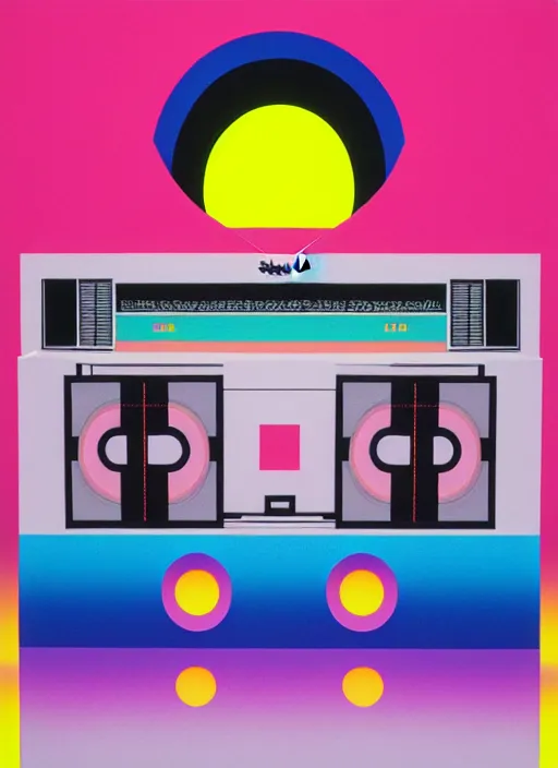 Image similar to boombox by shusei nagaoka, kaws, david rudnick, airbrush on canvas, pastell colours, cell shaded, 8 k