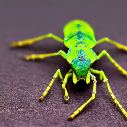 Image similar to macro close - up of a giraffe weevil bug. extremely detailed 8 k photo.