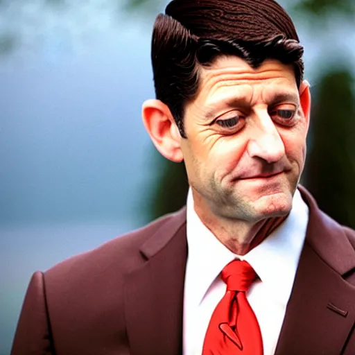 Prompt: Former House Speaker Paul Ryan turned into a toad. CineStill