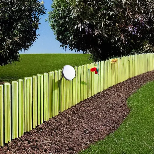 Prompt: toothbrush garden fence