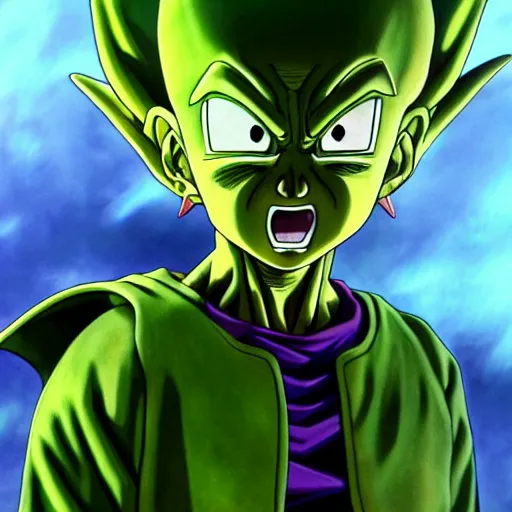 Image similar to ultra realistic portrait painting of piccolo, art by akira toriyama, 4 k, dragon ball artstyle, cel shaded, highly detailed, epic lighting