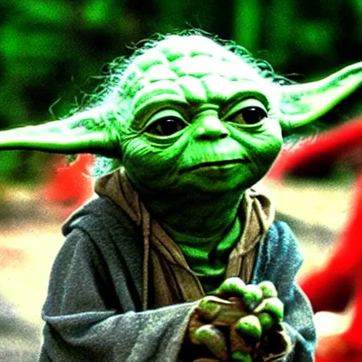 Image similar to yoda performing at woodstock