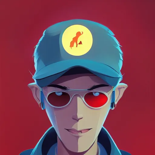 Image similar to face icon stylized minimalist the new adventures of johnny quest, loftis, cory behance hd by jesper ejsing, by rhads, makoto shinkai and lois van baarle, ilya kuvshinov, rossdraws global illumination