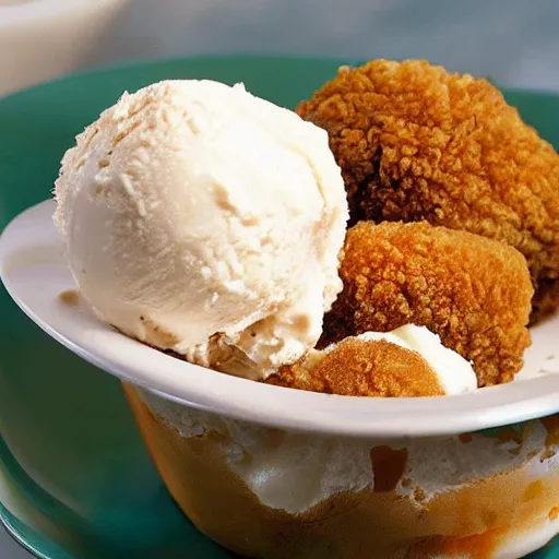 Image similar to fried chicken ice cream