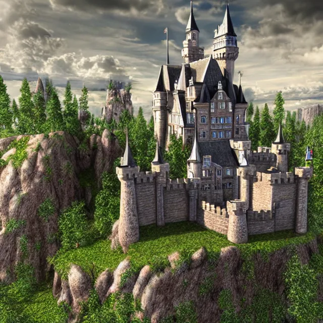 Prompt: castle, highly detailed, 4 k, hdr, smooth, sharp focus, high resolution, award - winning photo, photorealistic