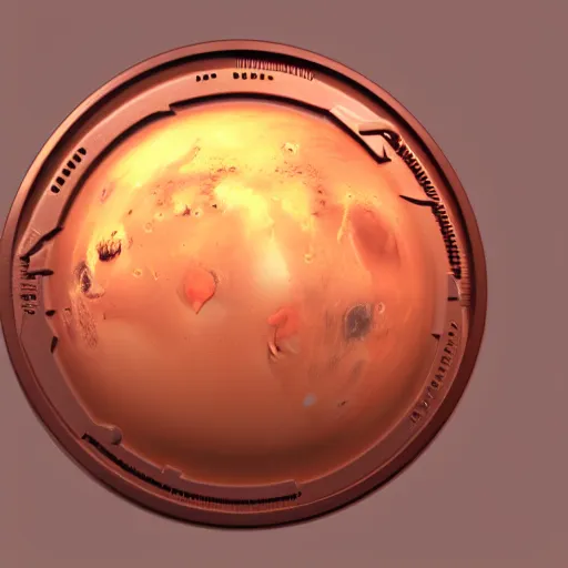 Image similar to Mars Coin , Rendered in blender , Unreal engine , Unity , Hyperdetailed