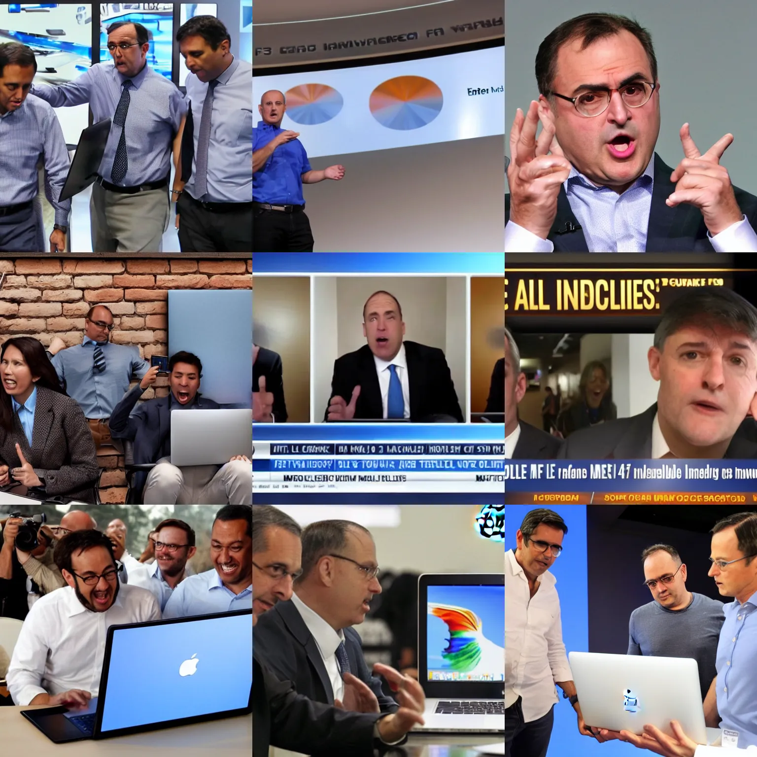 Prompt: intel execs panicking after the announcement of the m 1 macbook