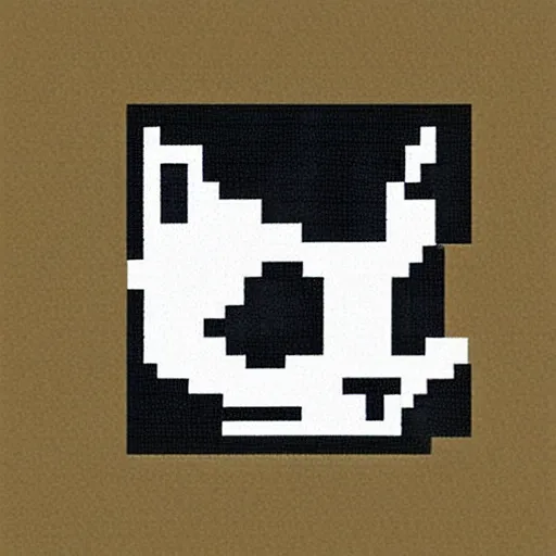 Prompt: “ small 5 by 5 1 - bit pixel art cat ”