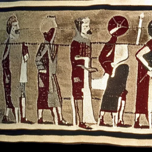 Bayeux Tapestry Wall Hanging - Medieval Decor - Yapatkwa