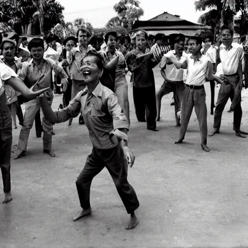 Image similar to Pol Pot polka dancing in Cambodia