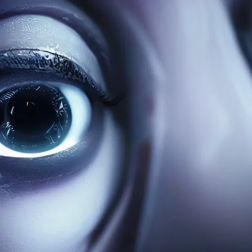 Image similar to a beautiful illustration of the eyes of the devil, 4 k detailed, crystal lighting, highly detailed, hyperrealistic, unreal engine
