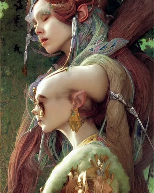 Image similar to a beautiful elf princess by Edgar Maxence and Ross Tran and Michael Whelan